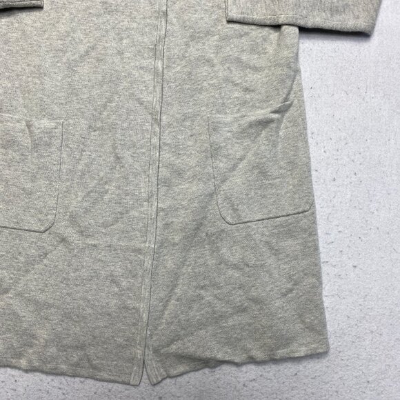 J. Crew Open Cardigan Womens S Gray Long Sleeve Knit Tuni Patch Pockets - Picture 5 of 11